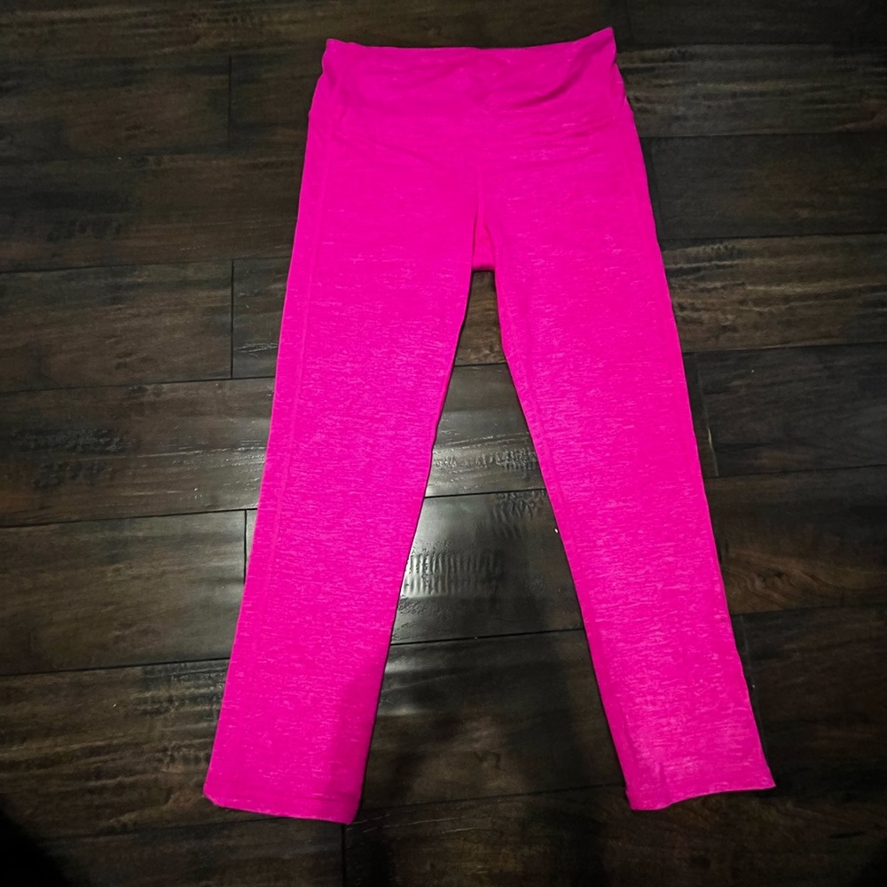 Hot Pink Athleta high rise crop workout leggings size XST